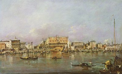 Dogenpaleis en uitzicht op het San Marcoplein, Venetië door Francesco Guardi